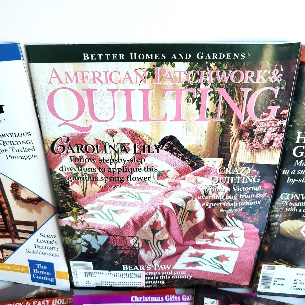 Lot of 12 American Patchwork And Quilting Magazines Quilt Sampler w patterns VTG